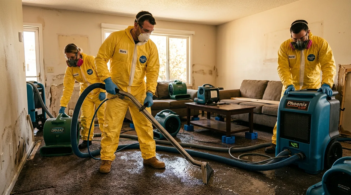 Water damage restoration in Jersey Village, Texas — emergency flood cleanup